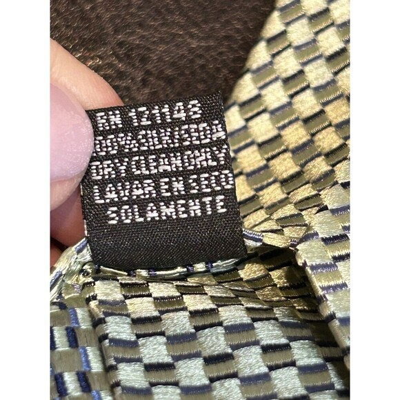 Stafford Gold Green Black 100% Silk Men’s Neck Tie - Picture 7 of 7